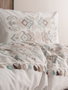 L'essentiel linge de maison Asilo - Brown Juego de Fundas para Edredón Doble Ranforce, Blanco y Marrón